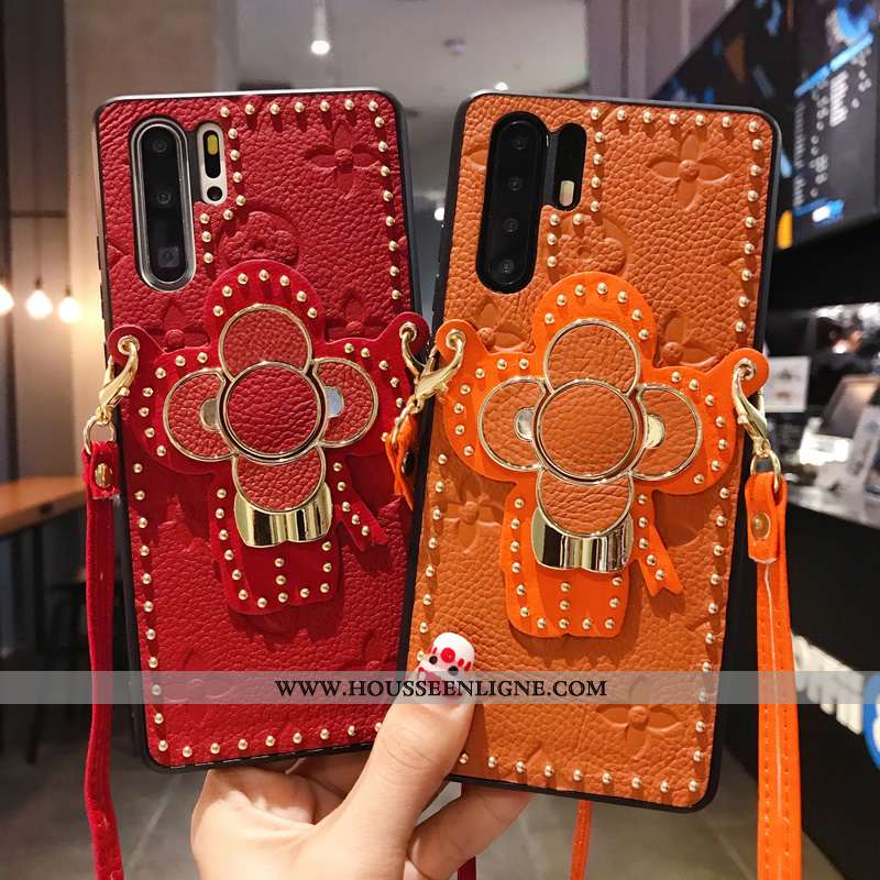Coque Huawei P30 Pro Tendance Cuir Luxe Rouge Qualité Support Europe