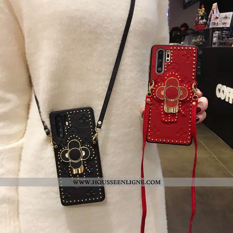 Coque Huawei P30 Pro Tendance Cuir Luxe Rouge Qualité Support Europe