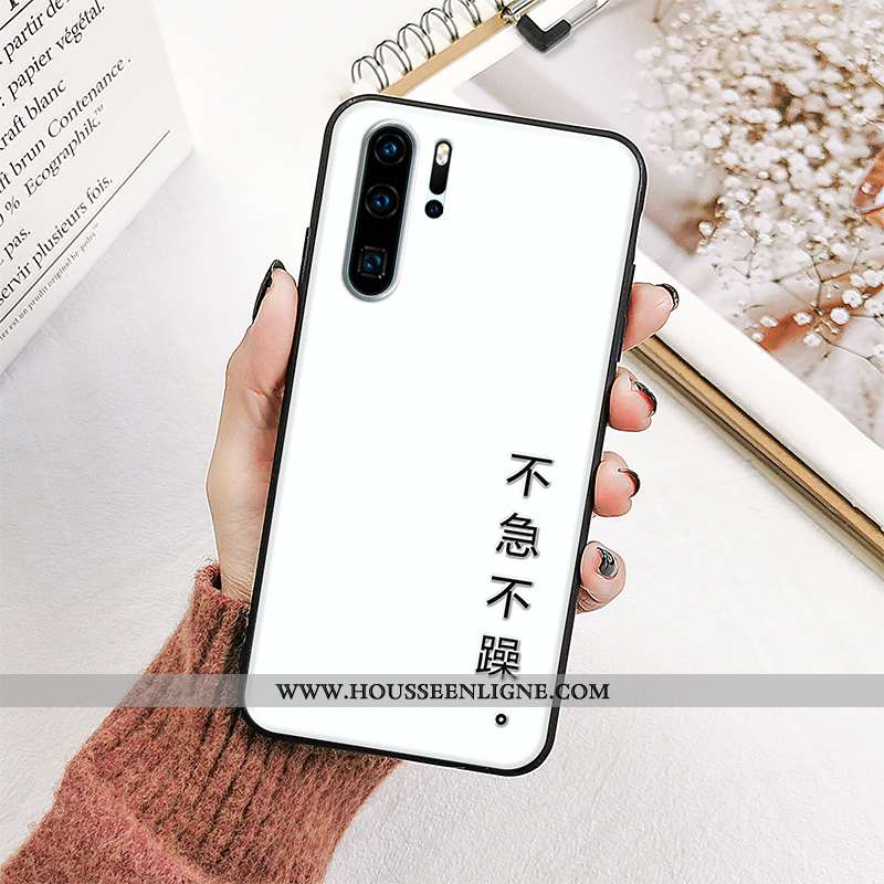 Coque Huawei P30 Pro Tendance Fluide Doux Étui Silicone Incassable Tout Compris Blanche