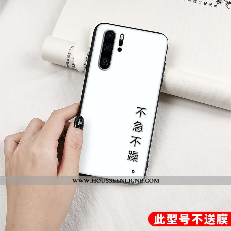 Coque Huawei P30 Pro Tendance Fluide Doux Étui Silicone Incassable Tout Compris Blanche