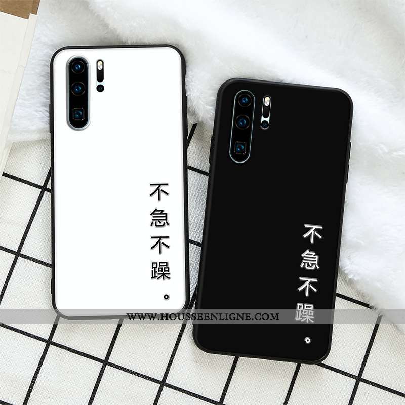 Coque Huawei P30 Pro Tendance Fluide Doux Étui Silicone Incassable Tout Compris Blanche