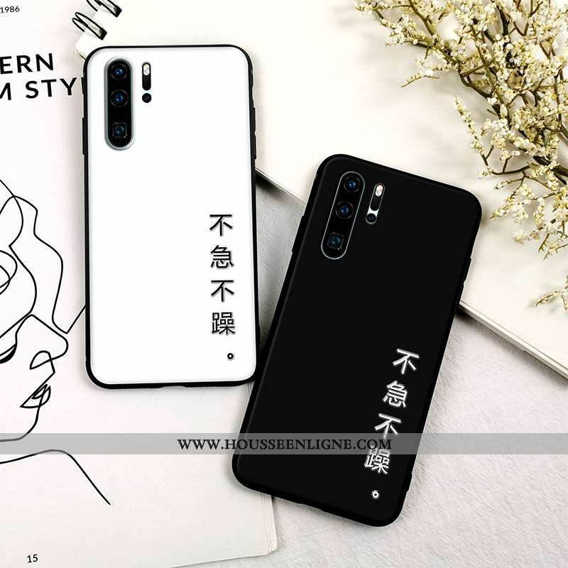 Coque Huawei P30 Pro Tendance Fluide Doux Étui Silicone Incassable Tout Compris Blanche