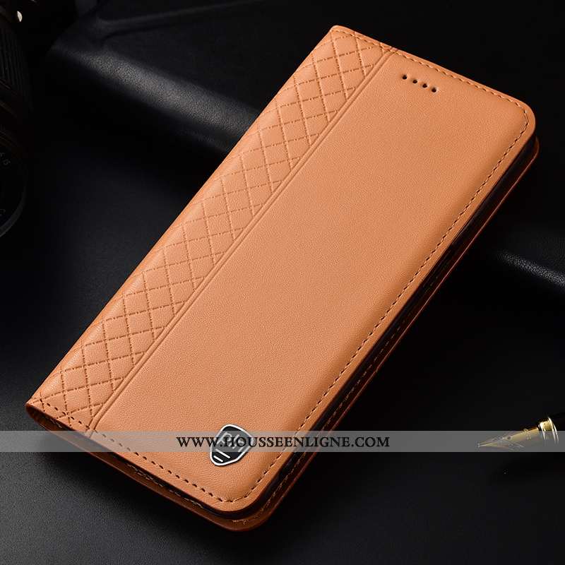 Coque Huawei P30 Protection Cuir Véritable Clamshell Kaki Cuir Étui Incassable Khaki