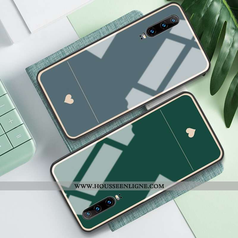 Coque Huawei P30 Silicone Protection Clair Vent Bleu Gris Amoureux