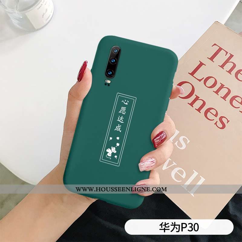 Coque Huawei P30 Ultra Tendance Nouveau Légère Fluide Doux Simple Rouge
