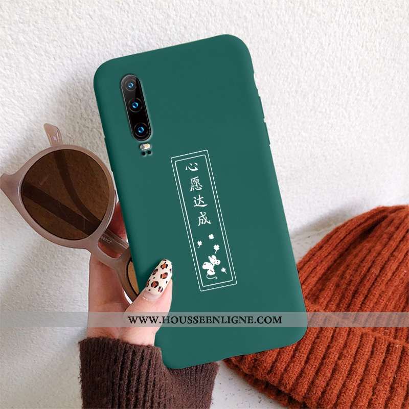 Coque Huawei P30 Ultra Tendance Nouveau Légère Fluide Doux Simple Rouge