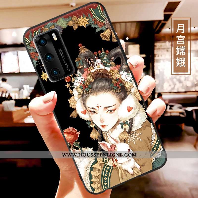 Coque Huawei P40 Charmant Ultra Fluide Doux Étui Net Rouge Légère Tendance