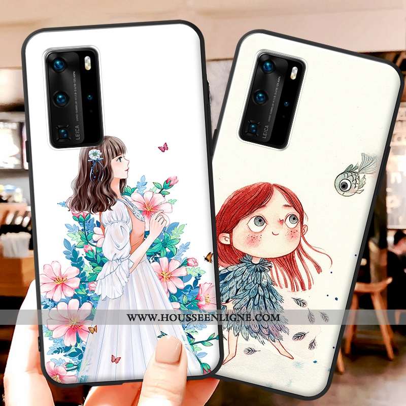 Coque Huawei P40 Charmant Ultra Fluide Doux Étui Net Rouge Légère Tendance