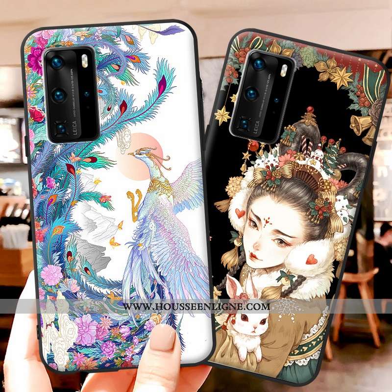Coque Huawei P40 Charmant Ultra Fluide Doux Étui Net Rouge Légère Tendance