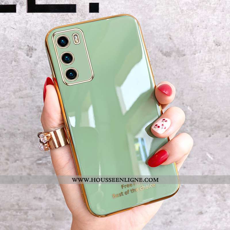 Coque Huawei P40 Charmant Ultra Protection Net Rouge Silicone Incassable Tendance Verte