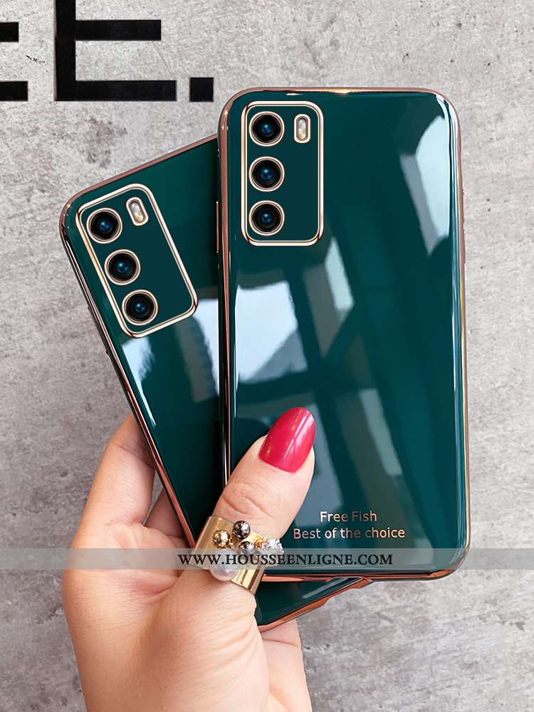 Coque Huawei P40 Charmant Ultra Protection Net Rouge Silicone Incassable Tendance Verte