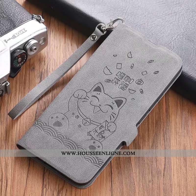 Coque Huawei P40 Fluide Doux Silicone Cuir Housse Téléphone Portable Incassable Gris