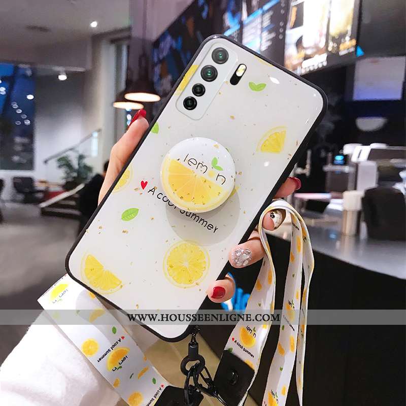 Coque Huawei P40 Lite 5g Fluide Doux Silicone Tout Compris Étui Jaune Protection Net Rouge