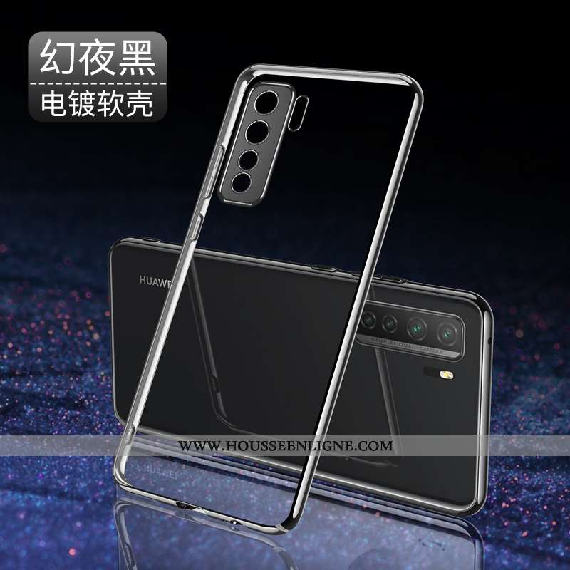 Coque Huawei P40 Lite 5g Légère Fluide Doux Bordure Transparent Violet Incassable Téléphone Portable