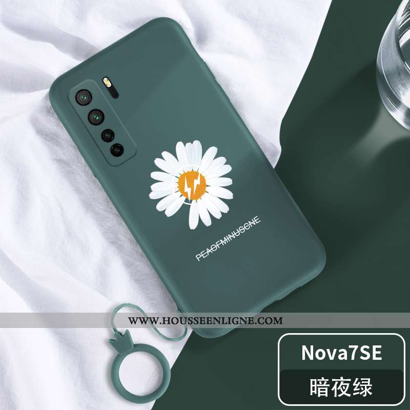 Coque Huawei P40 Lite 5g Protection Personnalité Silicone Petite Marguerite Tout Compris Net Rouge T