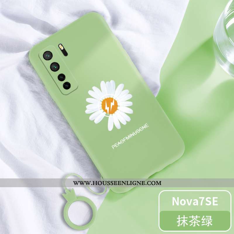 Coque Huawei P40 Lite 5g Protection Personnalité Silicone Petite Marguerite Tout Compris Net Rouge T