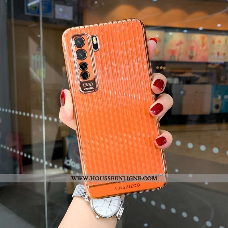 Coque Huawei P40 Lite 5g Silicone Protection Tout Compris Fluide Doux Personnalité Bleu Tendance