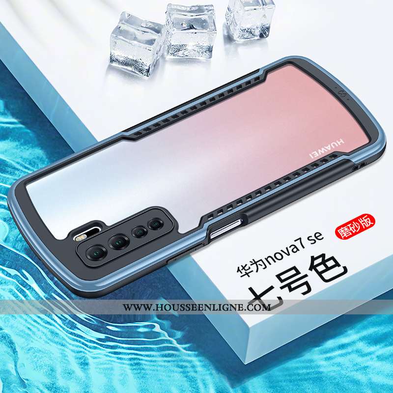Coque Huawei P40 Lite 5g Verre Silicone Bleu Tout Compris Protection Étui Incassable