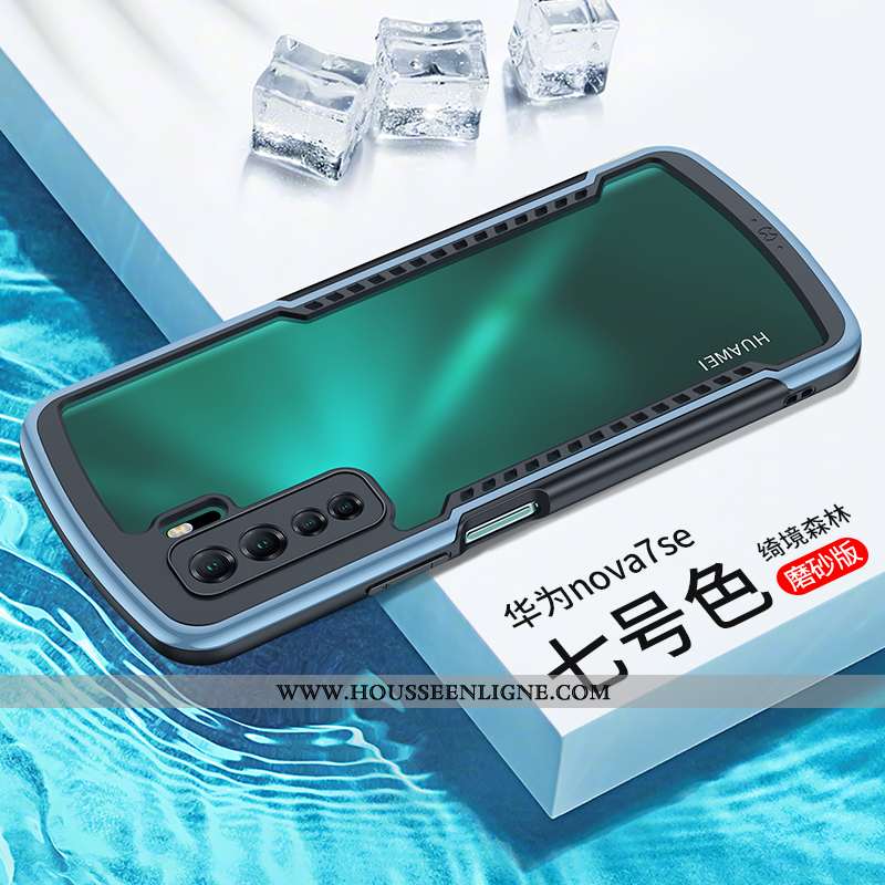 Coque Huawei P40 Lite 5g Verre Silicone Bleu Tout Compris Protection Étui Incassable