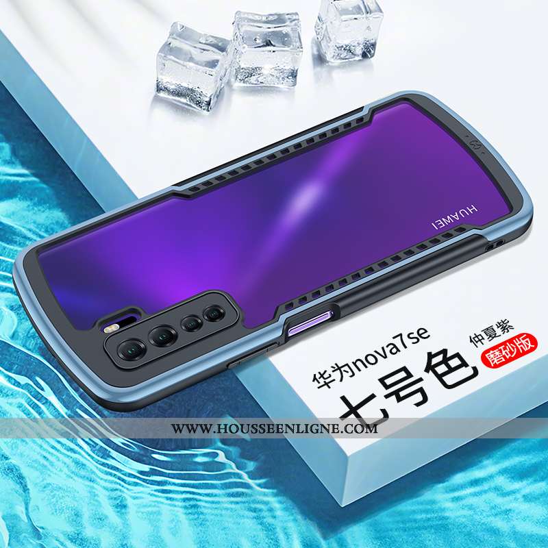 Coque Huawei P40 Lite 5g Verre Silicone Bleu Tout Compris Protection Étui Incassable