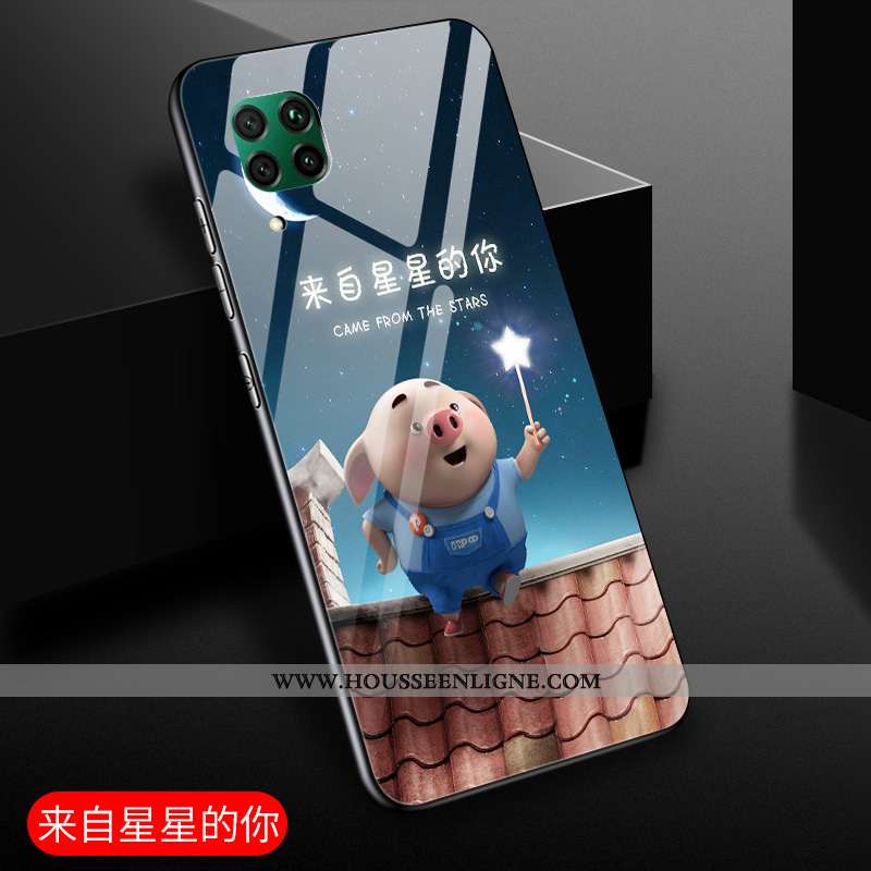 Coque Huawei P40 Lite Créatif Protection Violet Verre Étui Amoureux Incassable