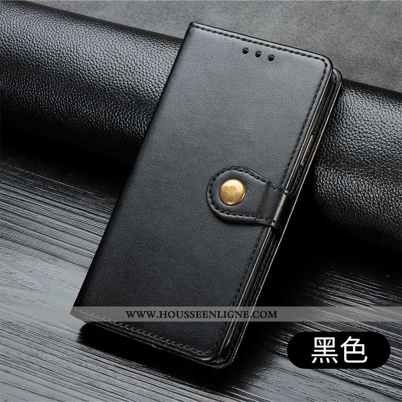 Coque Huawei P40 Lite Cuir Mode Téléphone Portable Simple Incassable Couleur Unie Bleu Foncé