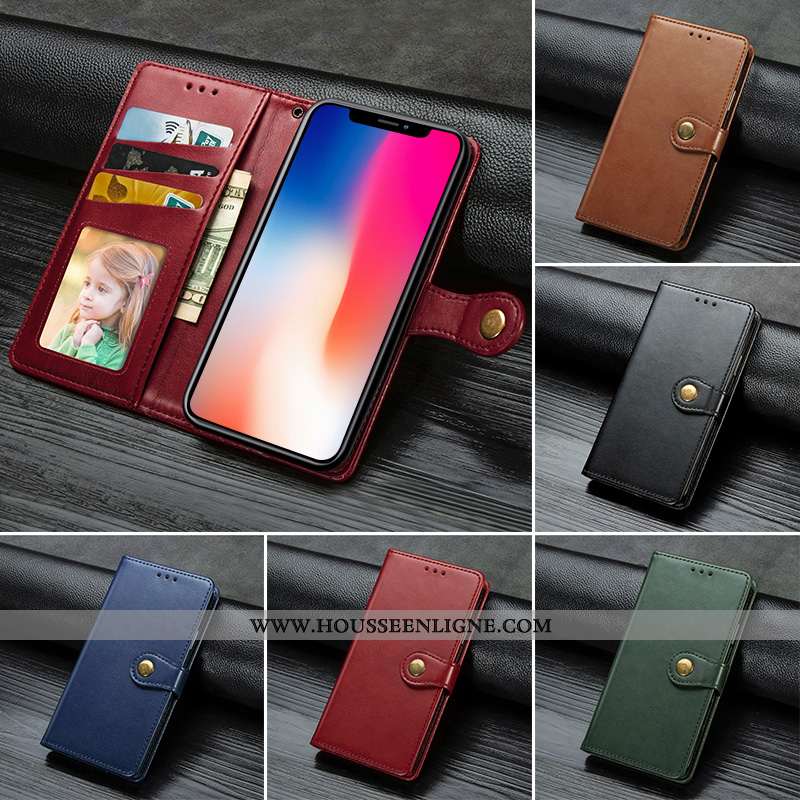 Coque Huawei P40 Lite Cuir Mode Téléphone Portable Simple Incassable Couleur Unie Bleu Foncé