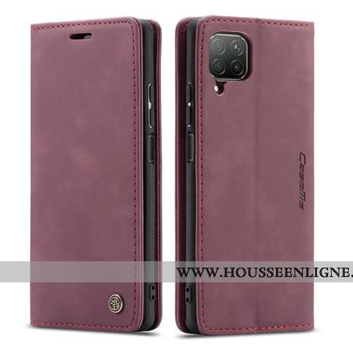Coque Huawei P40 Lite Cuir Protection Étui Tout Compris Créatif Clamshell Bordeaux