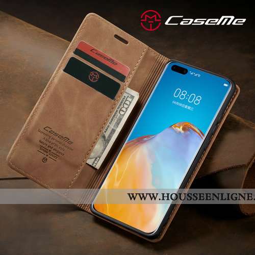 Coque Huawei P40 Lite Cuir Protection Étui Tout Compris Créatif Clamshell Bordeaux
