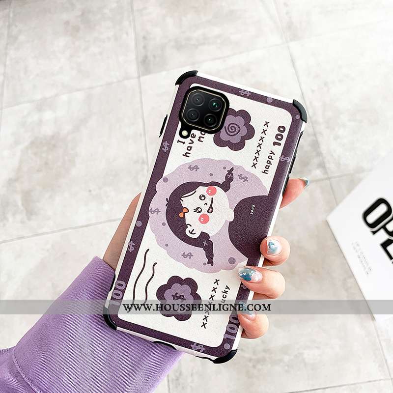 Coque Huawei P40 Lite Dessin Animé Fluide Doux Téléphone Portable Silicone Net Rouge Bleu Marin Bleu