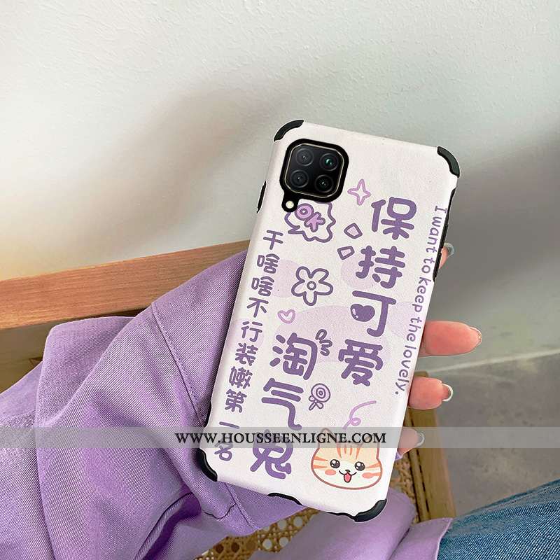 Coque Huawei P40 Lite Dessin Animé Fluide Doux Téléphone Portable Silicone Net Rouge Bleu Marin Bleu