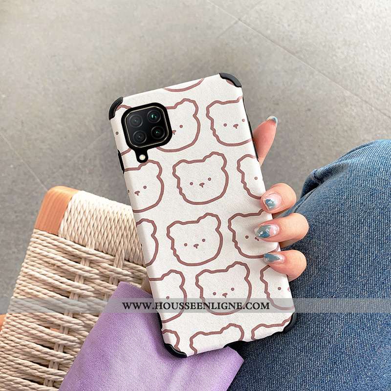 Coque Huawei P40 Lite Dessin Animé Fluide Doux Téléphone Portable Silicone Net Rouge Bleu Marin Bleu