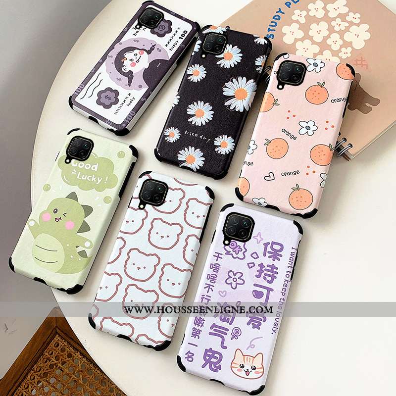Coque Huawei P40 Lite Dessin Animé Fluide Doux Téléphone Portable Silicone Net Rouge Bleu Marin Bleu