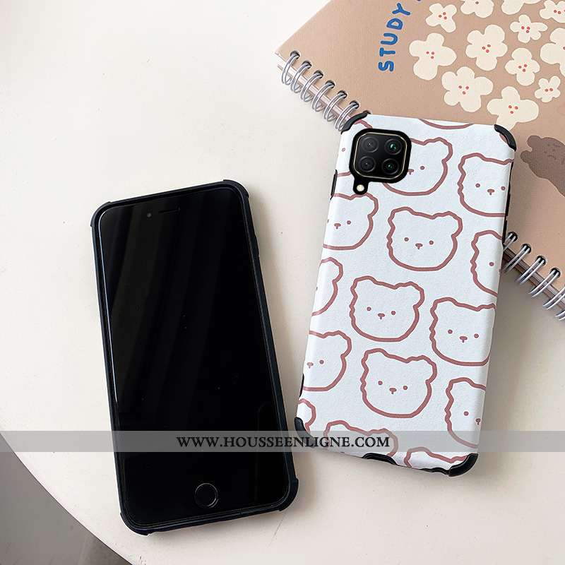 Coque Huawei P40 Lite Dessin Animé Fluide Doux Téléphone Portable Silicone Net Rouge Bleu Marin Bleu