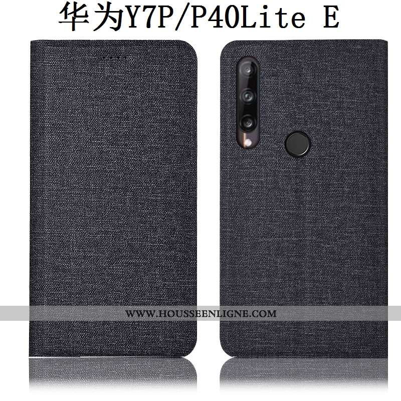 Coque Huawei P40 Lite E Cuir Protection Incassable Tout Compris Bleu Marin Housse Bleu Foncé