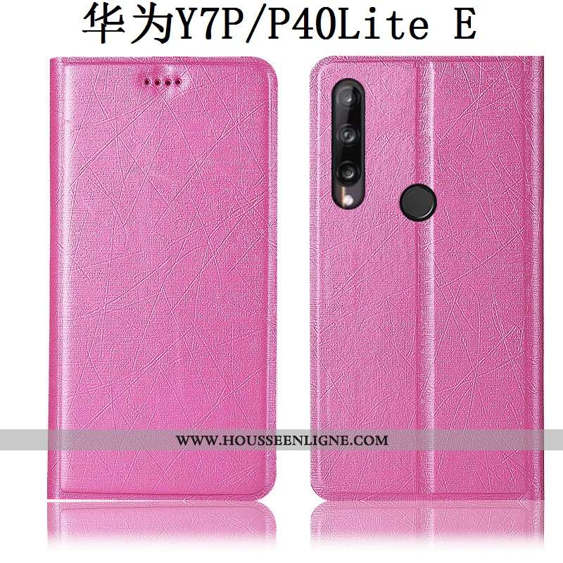 Coque Huawei P40 Lite E Cuir Protection Téléphone Portable Incassable Soie Étui Doré