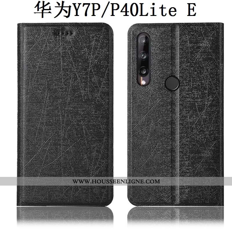 Coque Huawei P40 Lite E Cuir Protection Téléphone Portable Incassable Soie Étui Doré