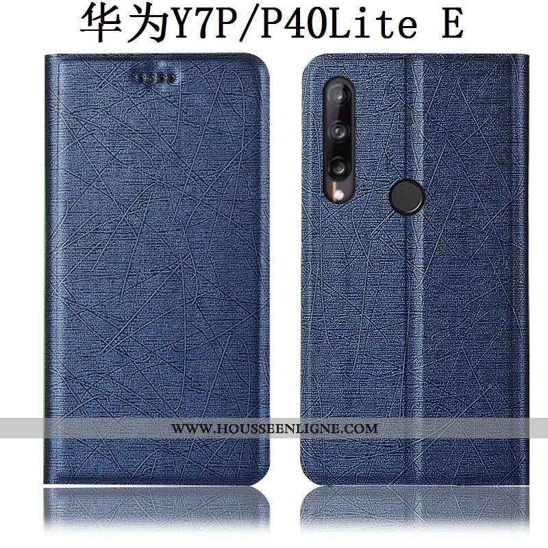 Coque Huawei P40 Lite E Cuir Protection Téléphone Portable Incassable Soie Étui Doré