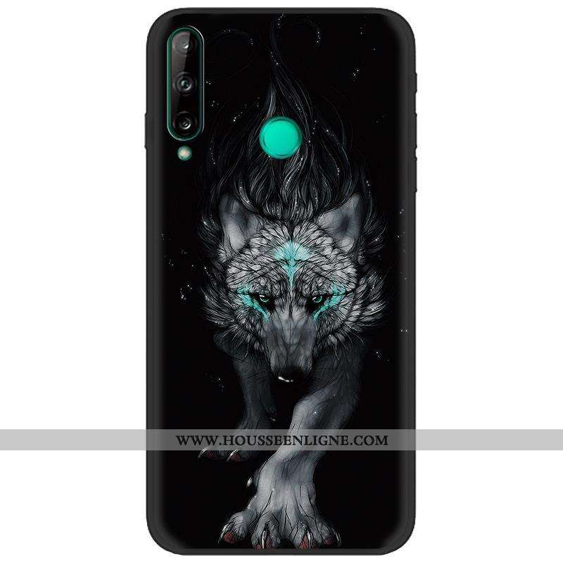 Coque Huawei P40 Lite E Délavé En Daim Créatif Bleu Marin Noir Peinture Téléphone Portable Bleu Fonc
