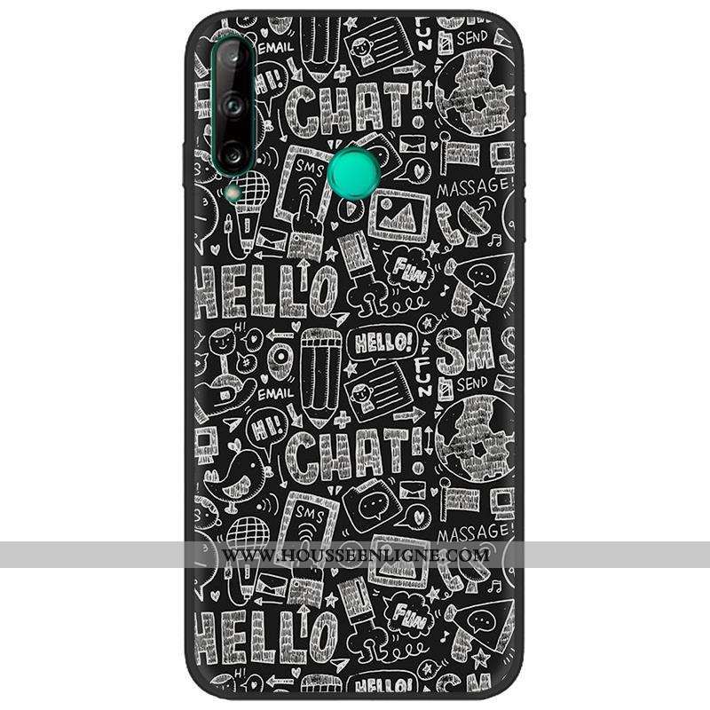 Coque Huawei P40 Lite E Délavé En Daim Créatif Bleu Marin Noir Peinture Téléphone Portable Bleu Fonc