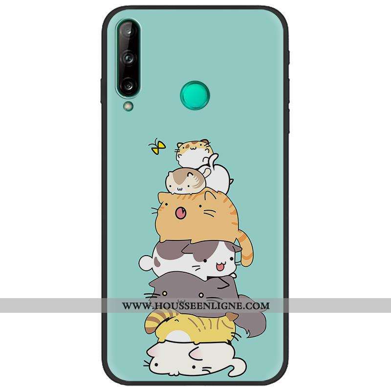 Coque Huawei P40 Lite E Délavé En Daim Créatif Bleu Marin Noir Peinture Téléphone Portable Bleu Fonc