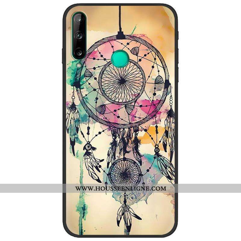 Coque Huawei P40 Lite E Délavé En Daim Créatif Bleu Marin Noir Peinture Téléphone Portable Bleu Fonc