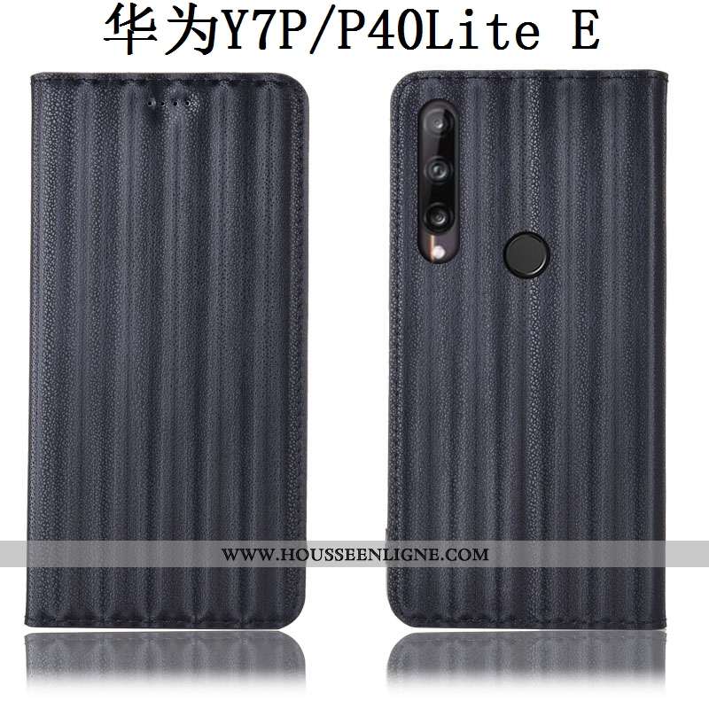 Coque Huawei P40 Lite E Modèle Fleurie Protection Dégradé Tout Compris Housse Cuir Véritable Noir