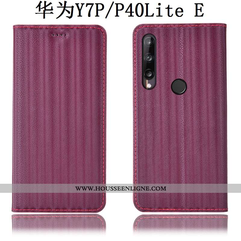 Coque Huawei P40 Lite E Modèle Fleurie Protection Dégradé Tout Compris Housse Cuir Véritable Noir