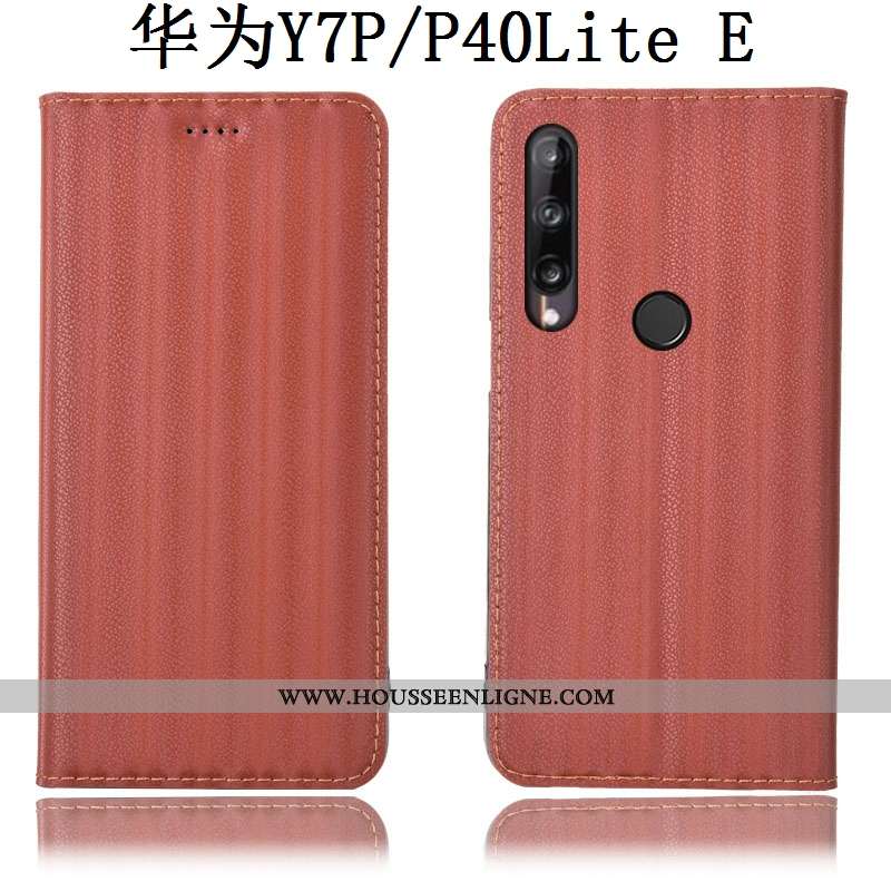 Coque Huawei P40 Lite E Modèle Fleurie Protection Dégradé Tout Compris Housse Cuir Véritable Noir