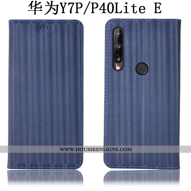 Coque Huawei P40 Lite E Modèle Fleurie Protection Dégradé Tout Compris Housse Cuir Véritable Noir