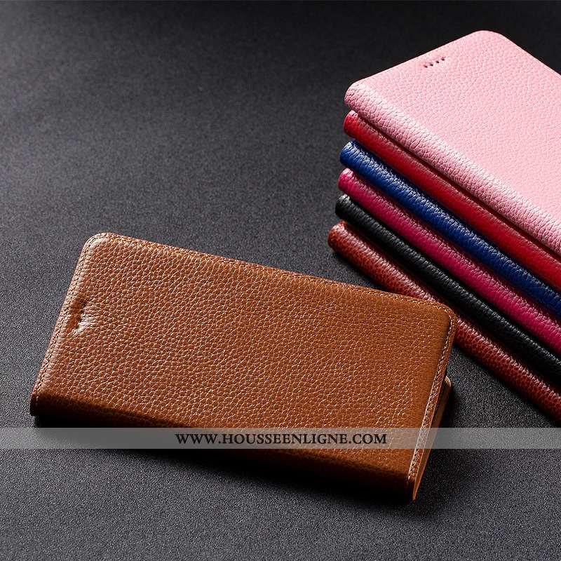 Coque Huawei P40 Lite E Modèle Fleurie Protection Housse Cuir Véritable Téléphone Portable Étui Marr