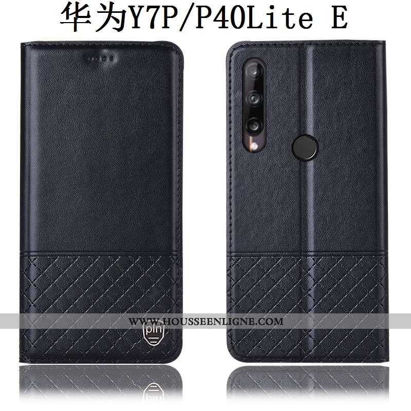 Coque Huawei P40 Lite E Protection Cuir Véritable Téléphone Portable Tout Compris Rouge Housse
