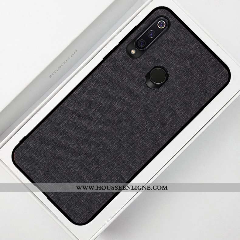 Coque Huawei P40 Lite E Protection Modèle Fleurie Téléphone Portable Tissu Silicone Bleu Marin Bleu 