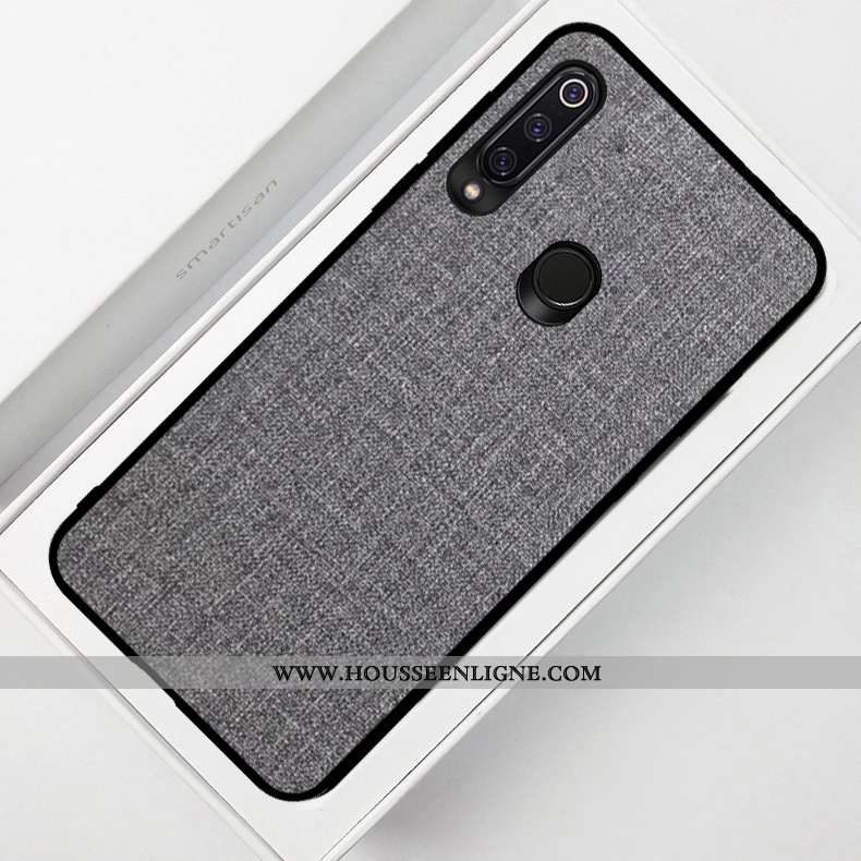 Coque Huawei P40 Lite E Protection Modèle Fleurie Téléphone Portable Tissu Silicone Bleu Marin Bleu 